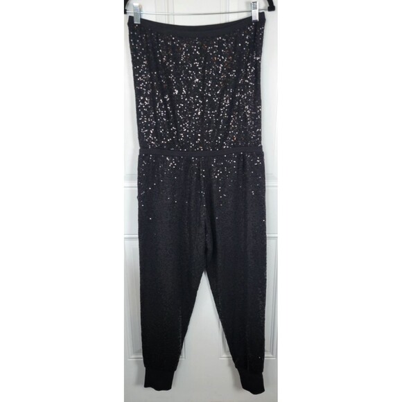 Victoria's Secret Supermodel Essentials Sequin Strapless Jumpsuit Size M - Picture 1 of 6